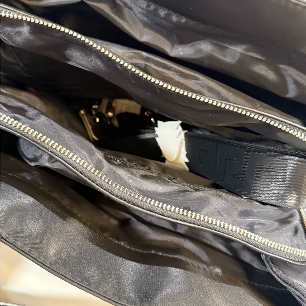 Versace Black Nylon Tote Bag | Silver Hardware Logo NWT - Picture 5 of 10